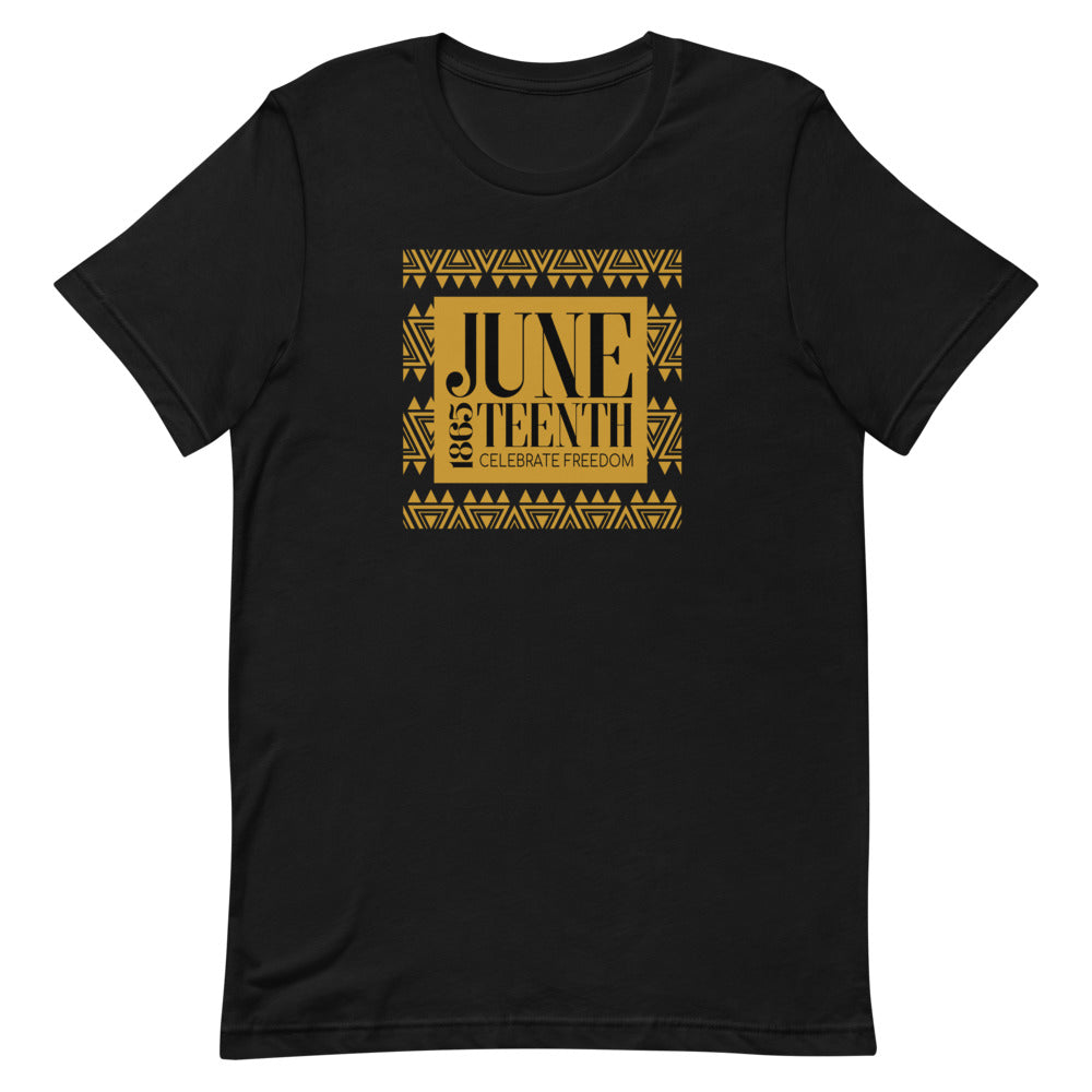 Short-Sleeve Unisex T-Shirt - Black & Gold Celebrate Freedom