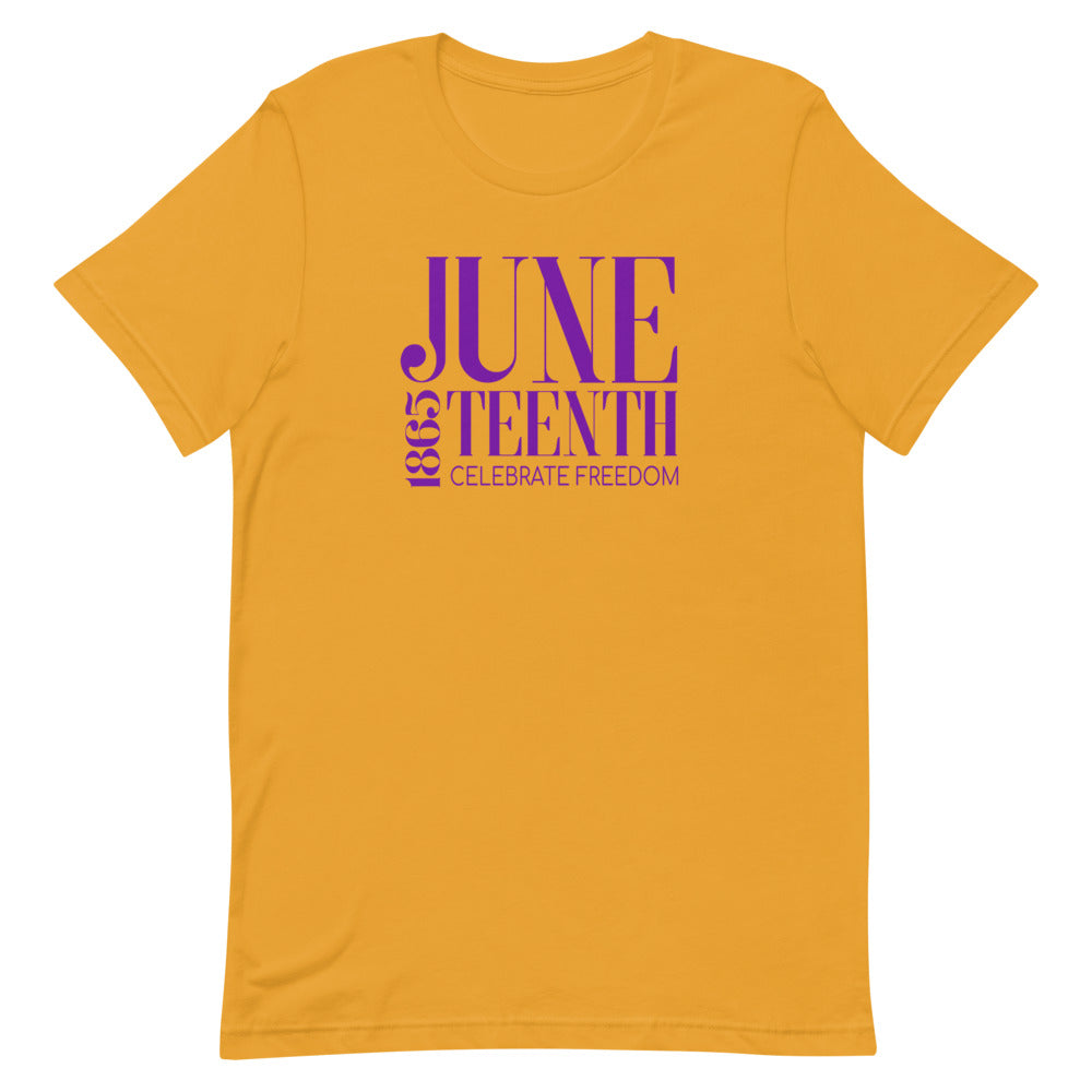 Short-Sleeve Unisex T-Shirt - Purple and Gold Celebrate Freedom