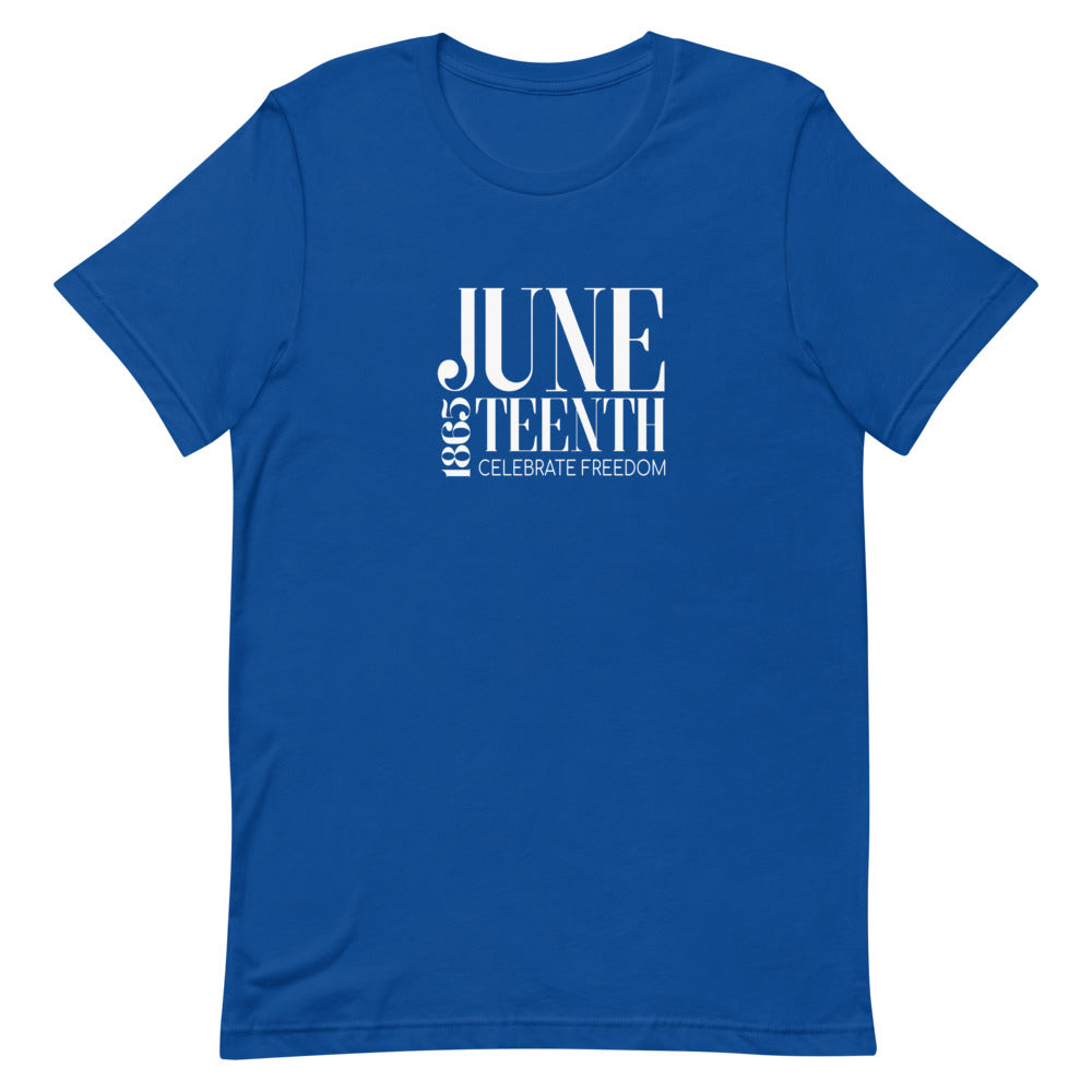 Short-Sleeve Unisex T-Shirt - Blue & White Celebrate Freedom