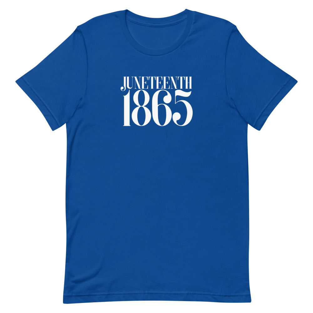 Short-Sleeve Unisex T-Shirt - Blue & White Juneteenth 1865