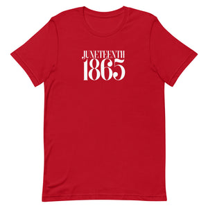 Short-Sleeve Unisex T-Shirt - Red & White Juneteenth 1865