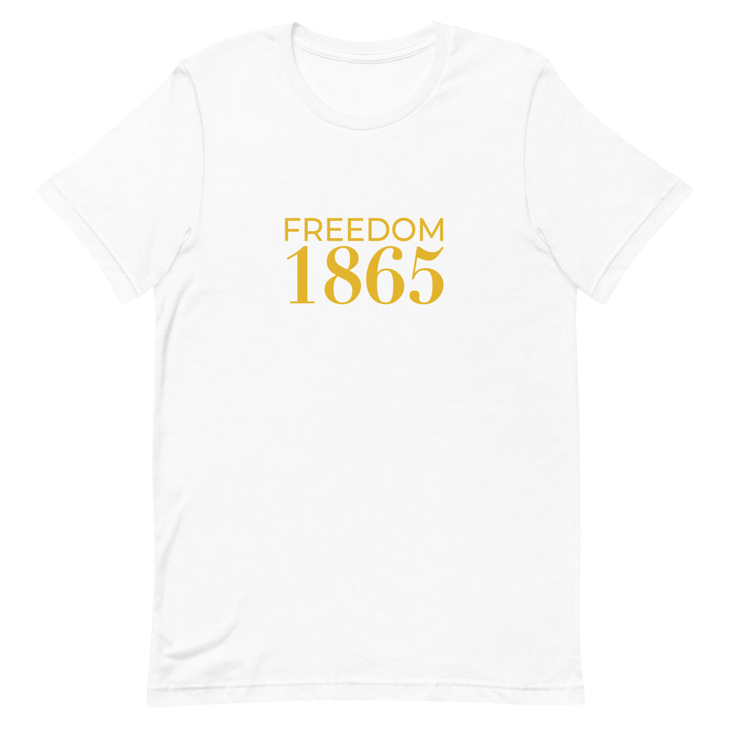 Unisex t-shirt - Classic Freedom 1865 Logo Tee (Gold)